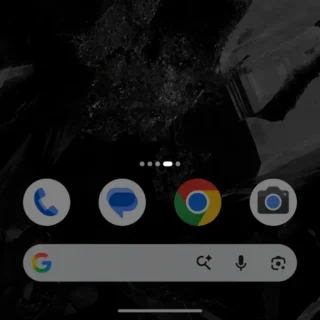 Androidスマートフォン→ホーム画面→インジケーター