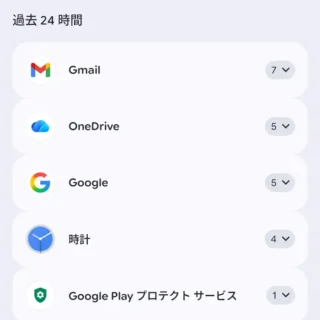 Androidスマートフォン→設定→通知→通知履歴→過去24時間