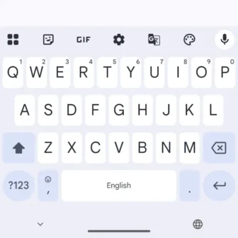 Androidアプリ→Gboard→English→QWERTY