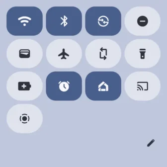 Androidスマートフォン→クイック設定ツール→タイルのサイズを小さく変更