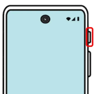 Androidスマートフォン→電源ボタン