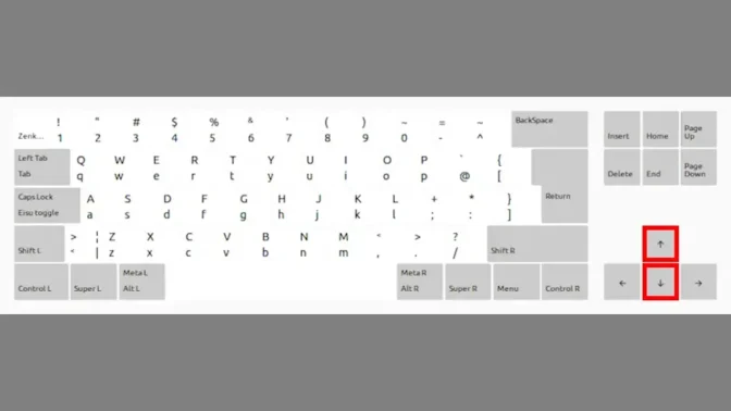 イラスト→キーボード→上下
