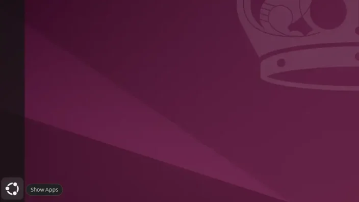 Ubuntu 24.04 LTS→デスクトップ→Dock→Show Apps