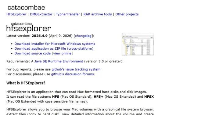 Web→HFSExplorer