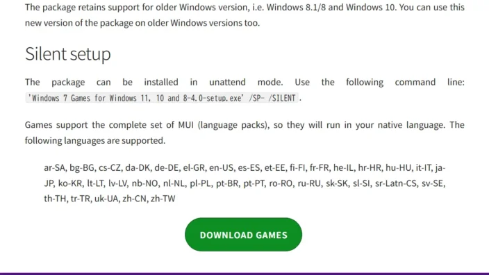 Web→Windows 7 Games for Windows 11 and Windows 10