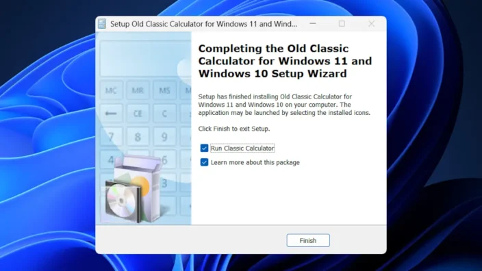 Windows 11→インストール→Classic Calculator→完了