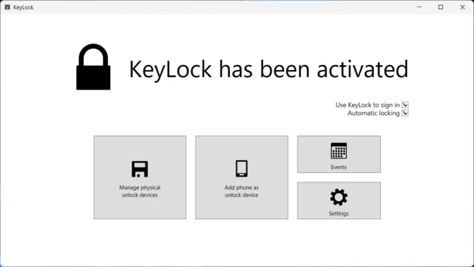 Windows 11→keylock→Use KeyLock to sign in／Automatick Locking
