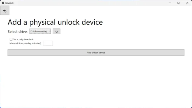 Windows 11→keylock→Manage physical unlock devices
