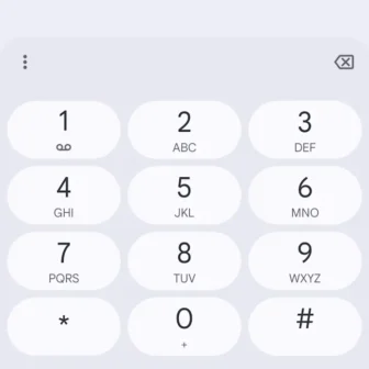 Androidアプリ→Googleの電話→キーパッド→電話番号→空欄