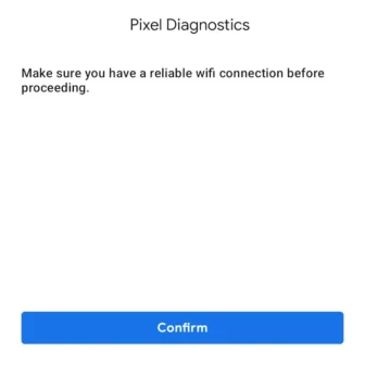 Google Pixel→診断アプリ→確認