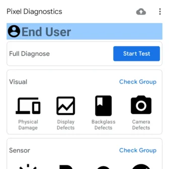 Google Pixel→診断アプリ