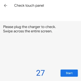 Google Pixel→診断アプリ→Screen→Touch Panel