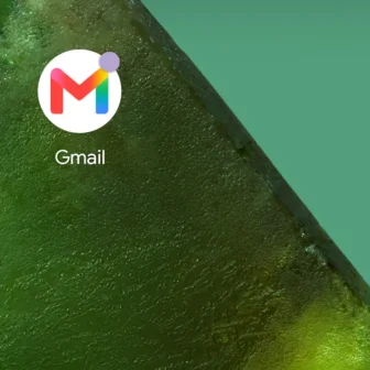 Androidスマートフォン→アイコン→Gmail→通知ドット