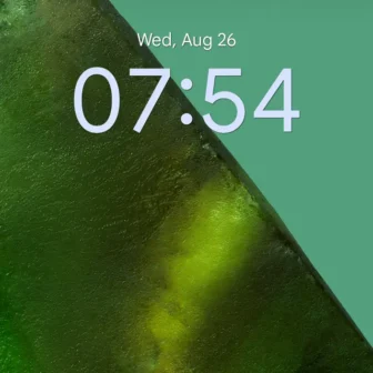 Androidスマートフォン→ホーム画面→ウィジェット→時計→English(United States)