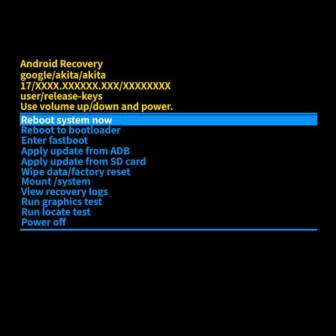 Androidスマートフォン→Android Recovery