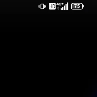 Androidスマートフォン→ステータスバー→4G+/HD
