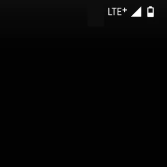 Androidスマートフォン→ステータスバー→LTE+