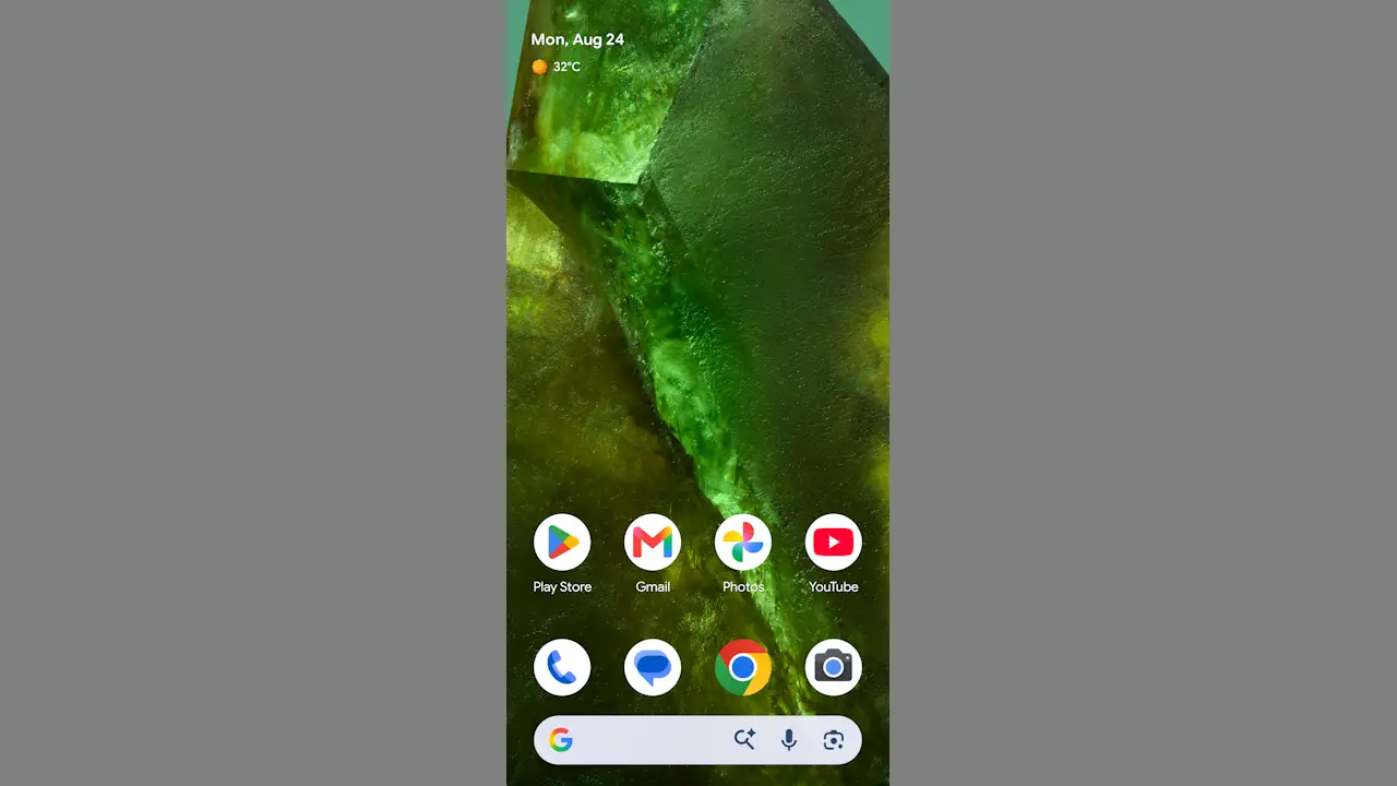 Google Pixelのホーム画面に表示される天気の「℉」と「℃」を切り替える方法