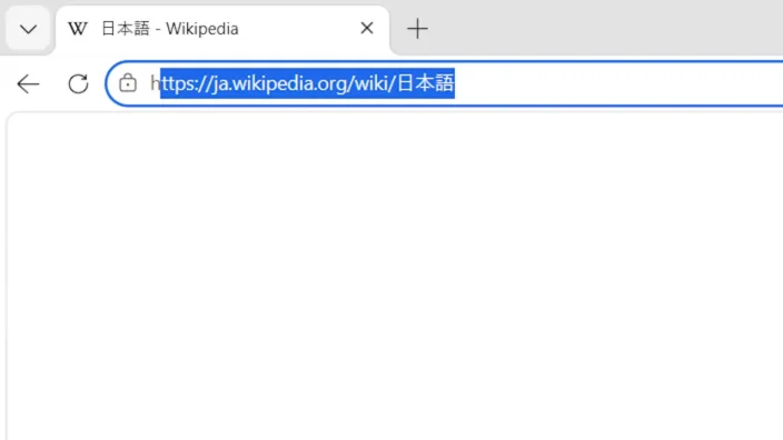 Windows 11→Edge→URL→日本語