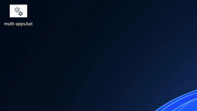 Windows 11→デスクトップ→～.bat