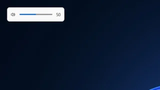 Windows 11→音量スライダー→左上