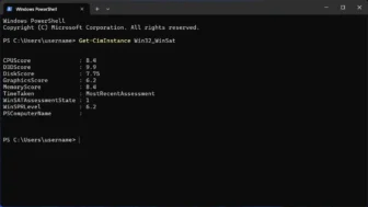 Windows 11→ターミナル→エクスペリエンスインデックス→26H2