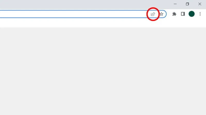 Windows 10→Chrome→このページを共有